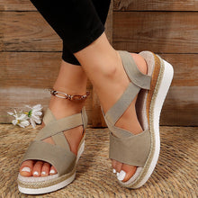 Cargar imagen en el visor de la galería, Libiyi Summer Flat Wedge Heel Fish Mouth Casual Women&#39;s Sandals - Libiyi