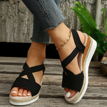 Cargar imagen en el visor de la galería, Libiyi Summer Flat Wedge Heel Fish Mouth Casual Women&#39;s Sandals - Libiyi