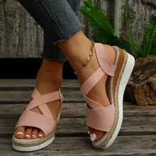 Carregar imagem no visualizador da galeria, Libiyi Summer Flat Wedge Heel Fish Mouth Casual Women&#39;s Sandals - Libiyi