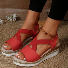 Load image into Gallery viewer, Libiyi Summer Flat Wedge Heel Fish Mouth Casual Women&#39;s Sandals - Libiyi