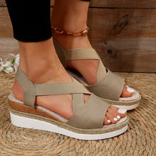 Cargar imagen en el visor de la galería, Libiyi Summer Flat Wedge Heel Fish Mouth Casual Women&#39;s Sandals - Libiyi