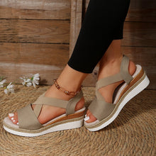 Cargar imagen en el visor de la galería, Libiyi Summer Flat Wedge Heel Fish Mouth Casual Women&#39;s Sandals - Libiyi