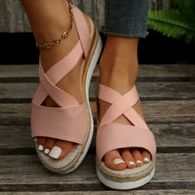 Cargar imagen en el visor de la galería, Libiyi Summer Flat Wedge Heel Fish Mouth Casual Women&#39;s Sandals - Libiyi