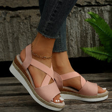 Cargar imagen en el visor de la galería, Libiyi Summer Flat Wedge Heel Fish Mouth Casual Women&#39;s Sandals - Libiyi