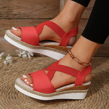 Load image into Gallery viewer, Libiyi Summer Flat Wedge Heel Fish Mouth Casual Women&#39;s Sandals - Libiyi