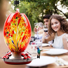 Charger l&#39;image dans la galerie, Hummingbird Feeder Hand Blown Glass