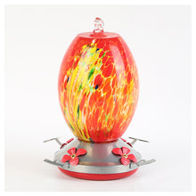 Charger l&#39;image dans la galerie, Hummingbird Feeder Hand Blown Glass