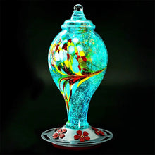 Laden Sie das Bild in den Galerie-Viewer, Hand Blown Glass Hummingbird Feeder - 25 Ounces - Libiyi