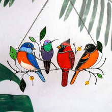 Cargar imagen en el visor de la galería, Birds Stained Glass Window Hangings - Libiyi