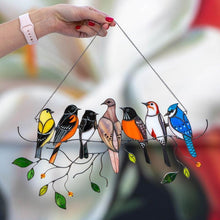 Load image into Gallery viewer, Birds Stained Glass Window Hangings - Libiyi