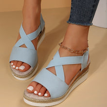 Cargar imagen en el visor de la galería, Libiyi Summer Flat Wedge Heel Fish Mouth Casual Women&#39;s Sandals - Libiyi