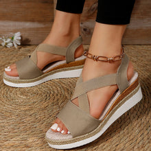 Cargar imagen en el visor de la galería, Libiyi Summer Flat Wedge Heel Fish Mouth Casual Women&#39;s Sandals - Libiyi