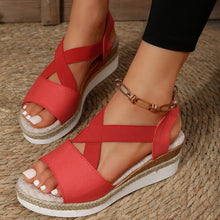 Cargar imagen en el visor de la galería, Libiyi Summer Flat Wedge Heel Fish Mouth Casual Women&#39;s Sandals - Libiyi