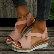 Carregar imagem no visualizador da galeria, Libiyi Summer Flat Wedge Heel Fish Mouth Casual Women&#39;s Sandals - Libiyi