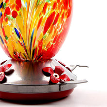 Load image into Gallery viewer, Hummingbird Feeder Hand Blown Glass