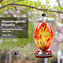 Charger l&#39;image dans la galerie, Hummingbird Feeder Hand Blown Glass