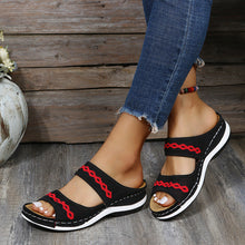 Carregar imagem no visualizador da galeria, Stylish Wedge Cutout Comfortable Flat Slippers - Libiyi