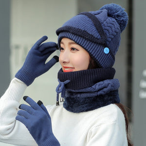 2022 New 3 in 1 Winter Beanie Set - Keillini