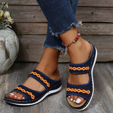 Cargar imagen en el visor de la galería, Stylish Wedge Cutout Comfortable Flat Slippers - Libiyi