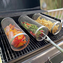 Carregar imagem no visualizador da galeria, Barbecue stainless steel wire mesh cylinder - Libiyi