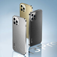 Load image into Gallery viewer, Stainless Steel Carbon Fiber Case For iPhone - Libiyi