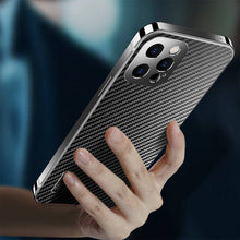 Load image into Gallery viewer, Stainless Steel Carbon Fiber Case For iPhone - Libiyi