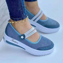 Cargar imagen en el visor de la galería, Libiyi Ladies Fly Knit Low Top Mesh Wedge Round Toe Shoes - Libiyi