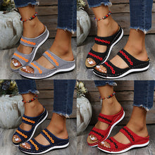 Cargar imagen en el visor de la galería, Stylish Wedge Cutout Comfortable Flat Slippers - Libiyi