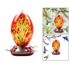 Charger l&#39;image dans la galerie, Hummingbird Feeder Hand Blown Glass