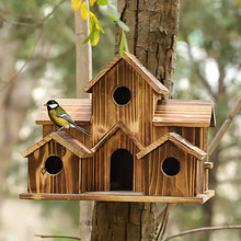 Cargar imagen en el visor de la galería, 6 Hole Handmade Bird House - GIFT FOR NATURE LOVERS - Libiyi