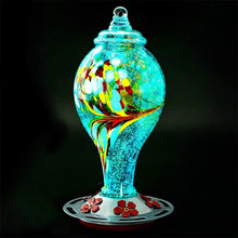 Charger l&#39;image dans la galerie, Hand Blown Glass Hummingbird Feeder - 25 Ounces - Libiyi