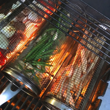 Carregar imagem no visualizador da galeria, Barbecue stainless steel wire mesh cylinder - Libiyi