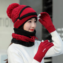 Carregar imagem no visualizador da galeria, 2022 New 3 in 1 Winter Beanie Set - Keillini