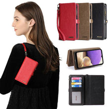 Cargar imagen en el visor de la galería, MEGSHI Magnetic 2-in-1 Detachable Leather Wallet Case For Samsung A Series - Libiyi