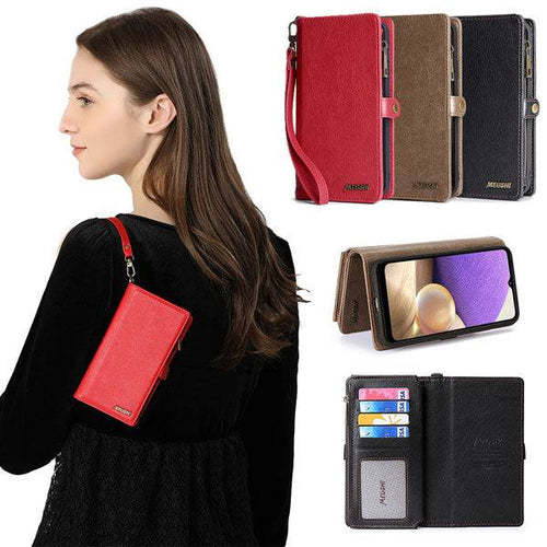 MEGSHI Magnetic 2-in-1 Detachable Leather Wallet Case For Samsung A Series - Libiyi