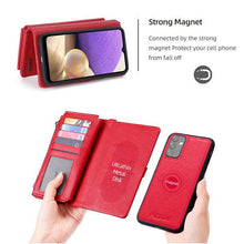 Cargar imagen en el visor de la galería, MEGSHI Magnetic 2-in-1 Detachable Leather Wallet Case For Samsung A Series - Libiyi