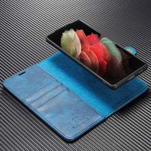 Cargar imagen en el visor de la galería, Luxury Leather Card Wallet Flip Magnet Case For Samsung Galaxy S21 Series - Libiyi