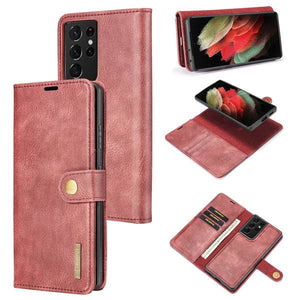 Samsung Galaxy S21 Ultra Magnetic 2-in-1 Detachable Leather Wallet Case - Libiyi