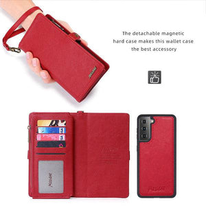 MEGSHI Magnetic 2-in-1 Detachable Leather Wallet Case For Samsung - Libiyi