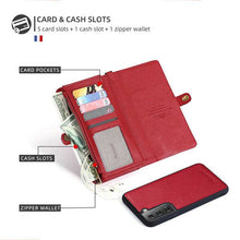 Carregar imagem no visualizador da galeria, MEGSHI Magnetic 2-in-1 Detachable Leather Wallet Case For Samsung - Libiyi