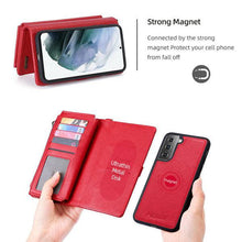 Cargar imagen en el visor de la galería, MEGSHI Magnetic 2-in-1 Detachable Leather Wallet Case For Samsung - Libiyi