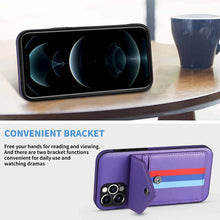 Cargar imagen en el visor de la galería, Lanyard Leather Wallet Card Holder Stand Phone Case For iPhone - Libiyi