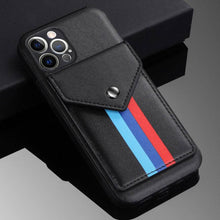 Laden Sie das Bild in den Galerie-Viewer, Lanyard Leather Wallet Card Holder Stand Phone Case For iPhone - Libiyi