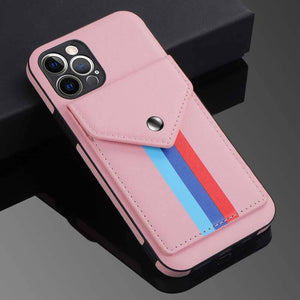 Lanyard Leather Wallet Card Holder Stand Phone Case For iPhone - Libiyi