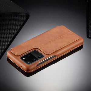 Magnetic Leather Wallet Card Slot Case for Samsung - Libiyi