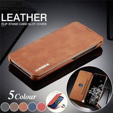 Laden Sie das Bild in den Galerie-Viewer, Magnetic Leather Wallet Card Slot Case for Samsung - Libiyi