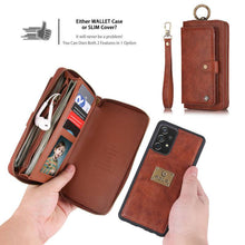 Cargar imagen en el visor de la galería, Leather Detachable Magnetic Wallet Case For Galaxy - Libiyi