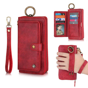 Leather Detachable Magnetic Wallet Case For Galaxy - Libiyi