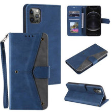 Charger l&#39;image dans la galerie, 2021 Splicing Leather Retro Protective Wallet Case For iPhone - Libiyi