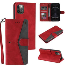 Laden Sie das Bild in den Galerie-Viewer, 2021 Splicing Leather Retro Protective Wallet Case For iPhone - Libiyi